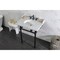 Kingston Brass 30 Carrara Marble Console Sink with Brass Legs, Marble WhiteMatte Black LMS30MB0 - alternate 6